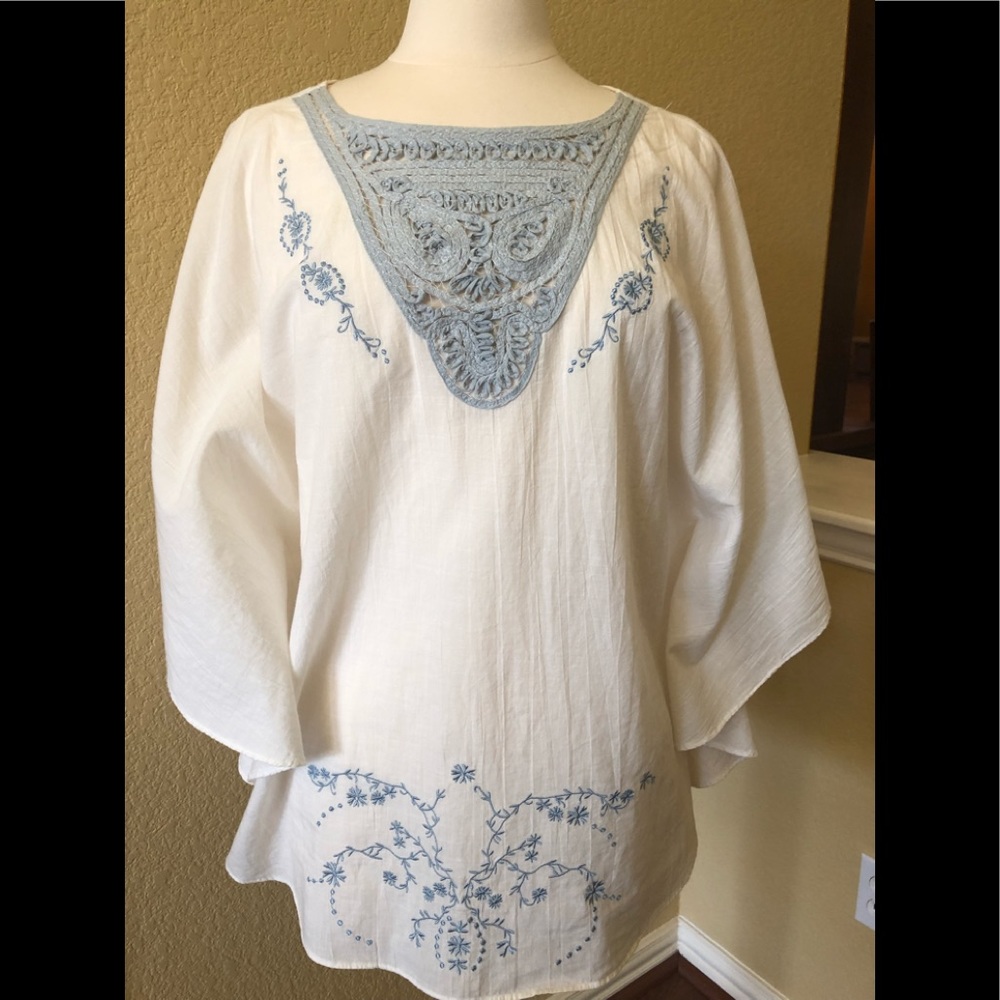 Neiman Marcus poncho-style tunic top